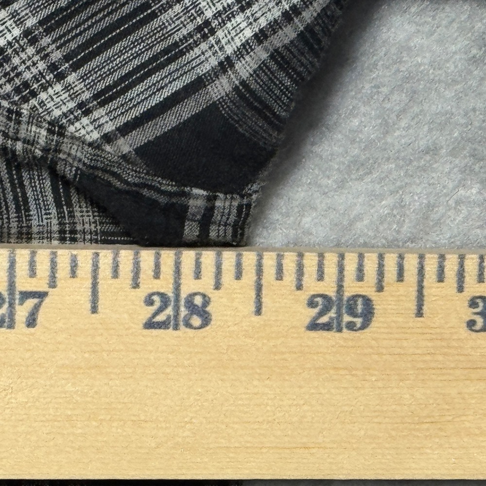 Wrangler Western Shirt Mens 2XL Black White Plaid Pearl Snap Short Sleeve - Picture 6 of 6